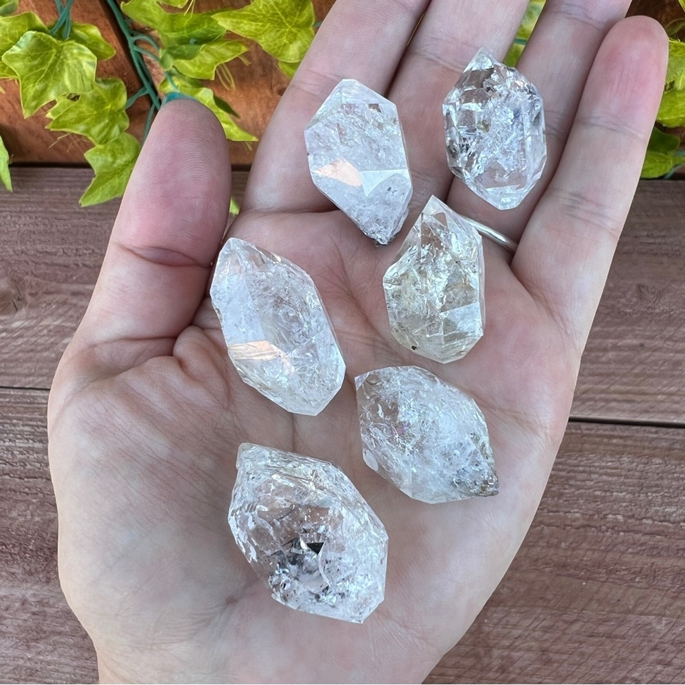 6 Piece Herkimer Diamond Quartz Crystal Lot from Turtle Clan Ridge, Fonda, NY